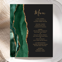 Emerald Green Dourado Dark Wedk Menu