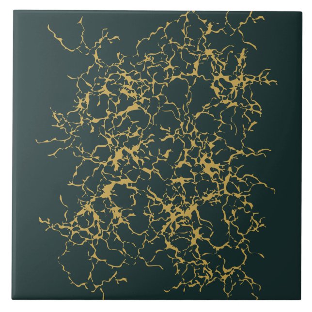 Emerald Green Dourado Modern Abstrato  (Frente)