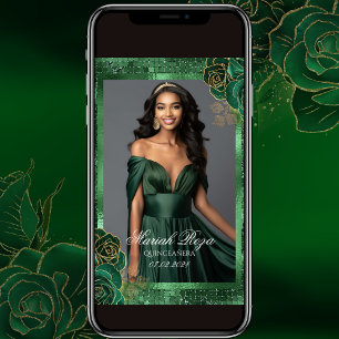 Emerald Green e Dourado Convite à Fotografia de An