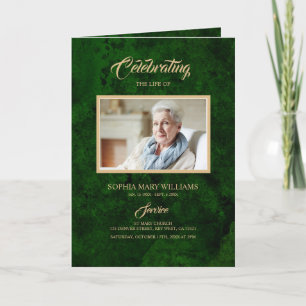 Emerald Green e Dourado Programa Memorial de Calig