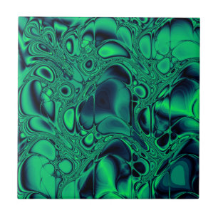 Emerald Green e Palatinado Blue Abstrato Marble