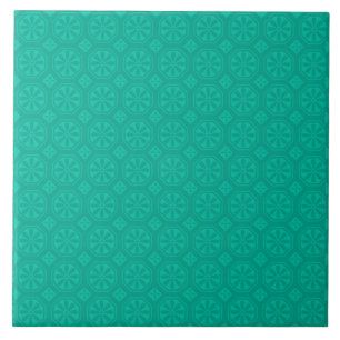 Emerald Green Floral Pattern