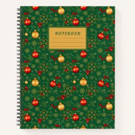 Emerald Green & Gold Christmas Hardcover Journal