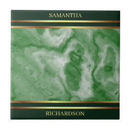 Emerald Green Marble E Dourado Strike Name