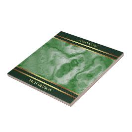 Emerald Green Marble E Dourado Strike Name