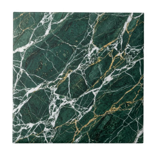 Emerald Green Marble Elegant Gold Veining Modern
