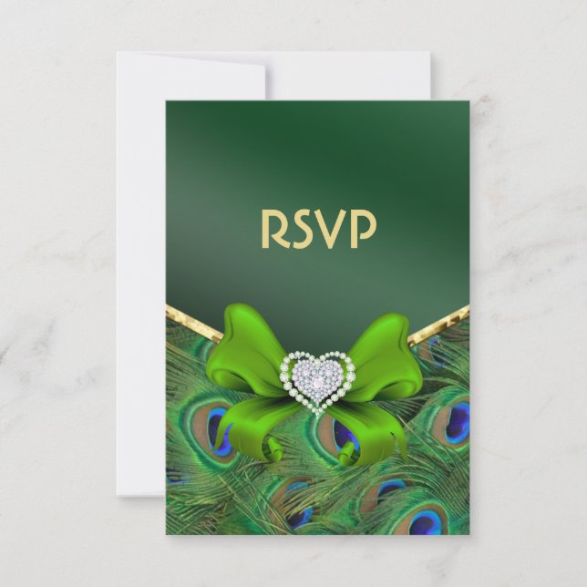 Emerald Green Peacock RSVP (Frente)