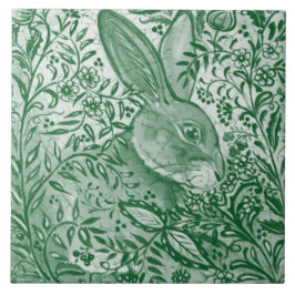 Emerald Green Rabbit Bunny Intricate Folaf Floral
