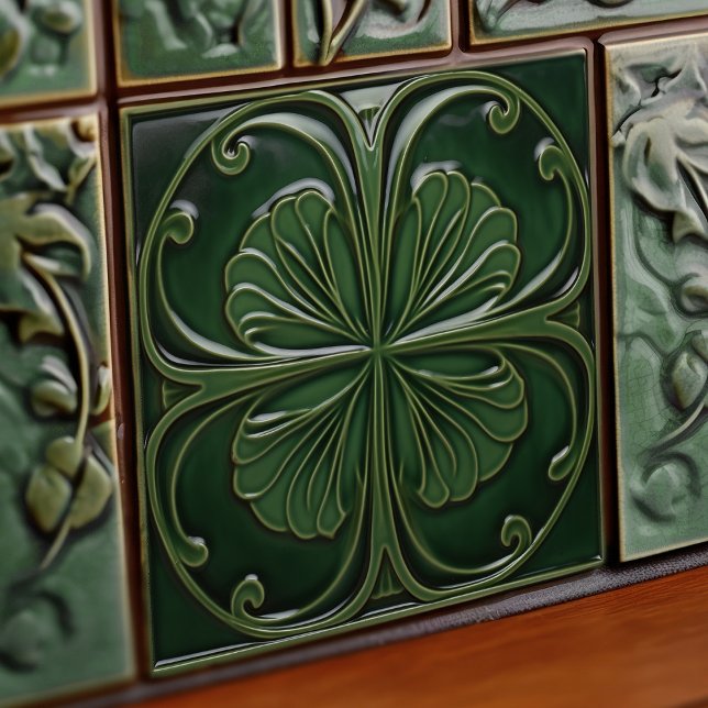Emerald Green Wall Decor Art Nouveau Ceram (Criador carregado)
