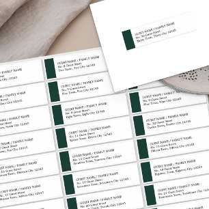 Emerald Green Wedding 30 Etiquetas de Endereço Con