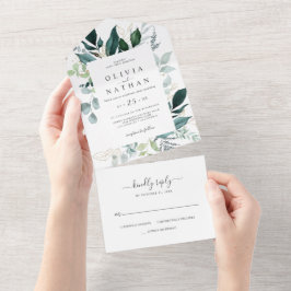 Emerald Greenery Dourado Casamento De Folha Em Um