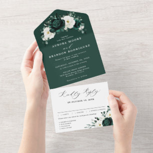 Emerald Greenery Eucalyptus White Floral Casamento