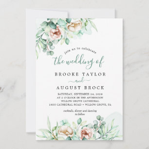 Emerald Greenery O Casamento Do Convite