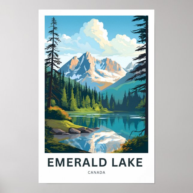 Emerald Lake Canada Viagem Impressão (Frente)