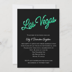 Emerald Las Vegas Sparkles Posta Convite para Casa
