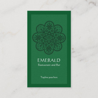 Emerald Ornament Cartão de visita