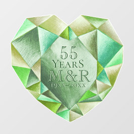 Emerald Watercolor Heart 55º Aniversário de Casame