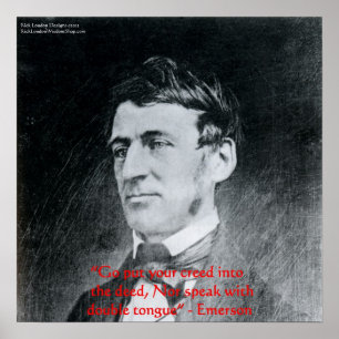 Emerson "Credo No Deed" Poster De Citação De Sab