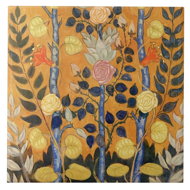 Emile Bernard pintura, Rosas, (Frente)