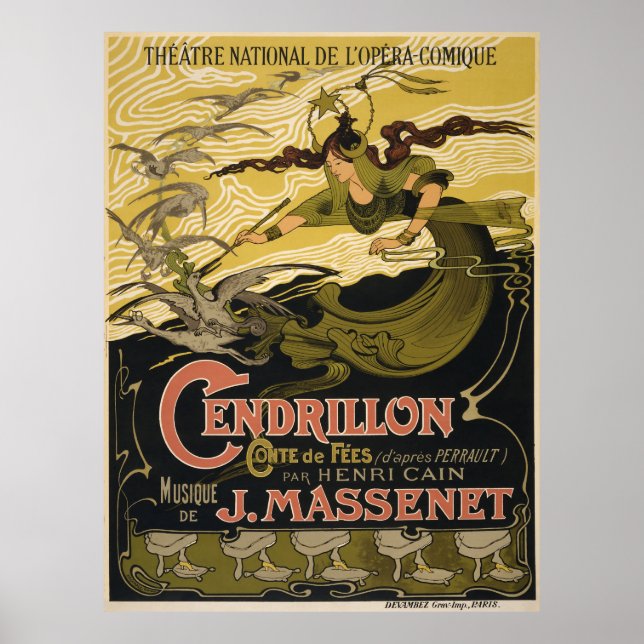 Emile Bertrand poster Jules Massenet's Cendrillon (Frente)