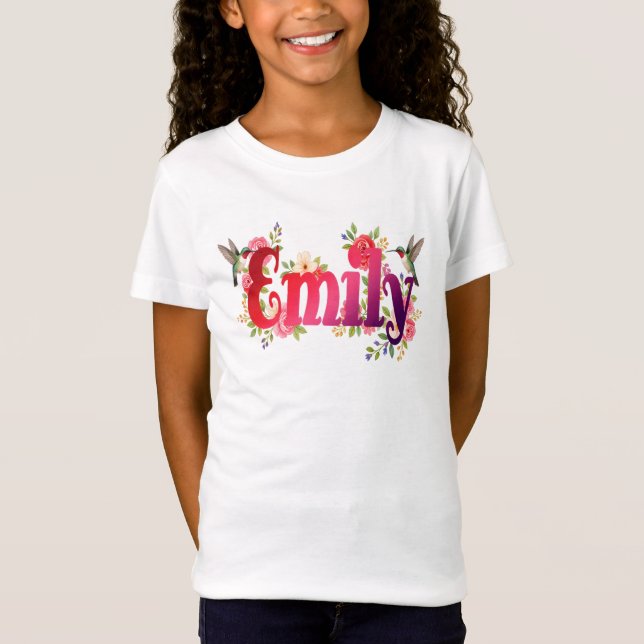 Emily - Camisa Personalizada - Para Crianças (Frente)