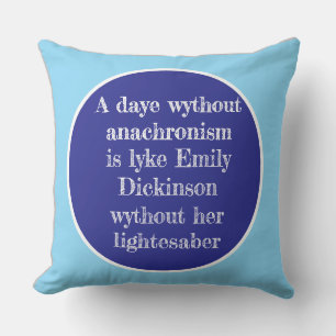 "Emily Dickinson Sabre de Luz" almofada de lançame