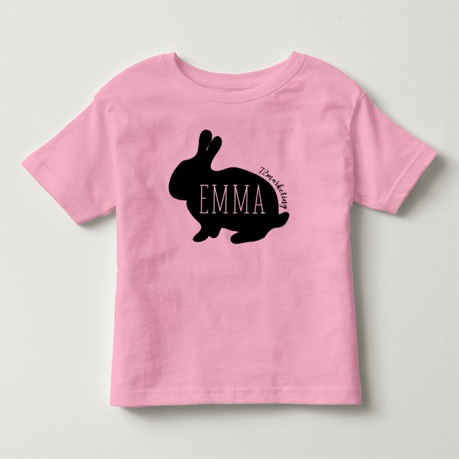 Emma Easter Bunny Babies Top Girls Primavera Rosa (Frente)