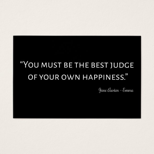 Emma Por Jane Austen Citação I (Frente)