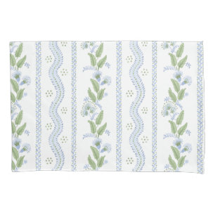 Emma Stripe em azul e verde de Cornflower
