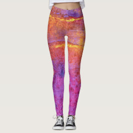 Emoções Sunset leggings in lilac, mauve, laranja