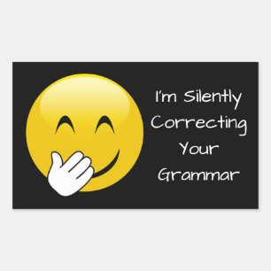 Emoji Corrigindo Adesivos Gramaticais