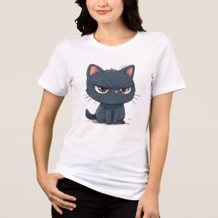 Emoji de Gato Preto Mal-Humorado