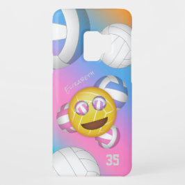 emoji de volei feminino colorido
