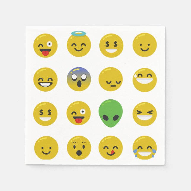 Emoji feliz guardanapos (Frente)
