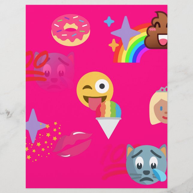 emoji rosa quente (Frente)