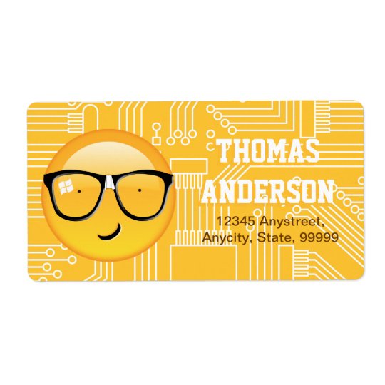 Emoji totalmente Techie ID229 Etiqueta De Frete