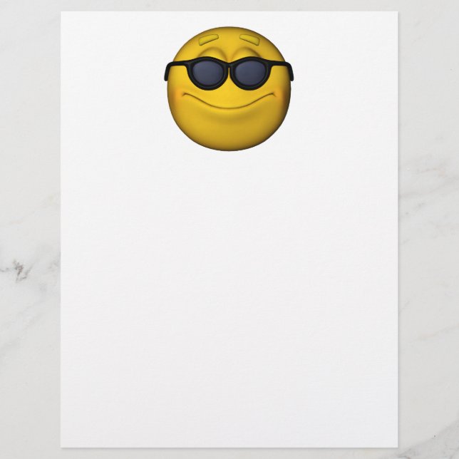 Emoticon com óculos de sol (Frente)