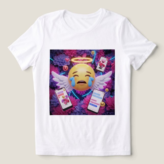 Emotional Angel Emoji Tee 🥺 💖 (Design frontal)