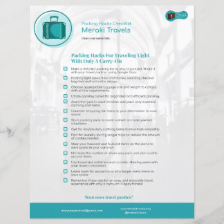 Empacotamento de Hacks para Viajar com apenas um C