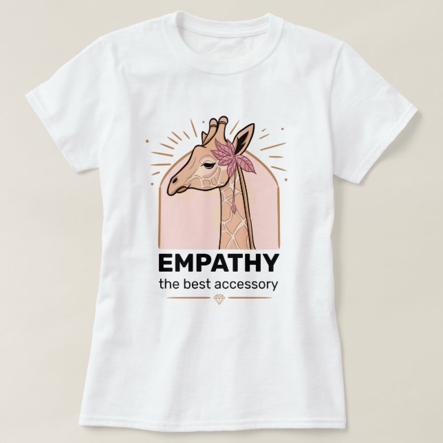 Empatia a melhor camiseta de girafa acessória (Frente do Design)