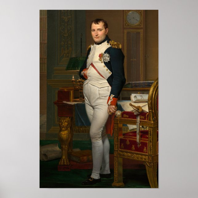 Emperor Napoleon in His Study by David - Poster (Frente)