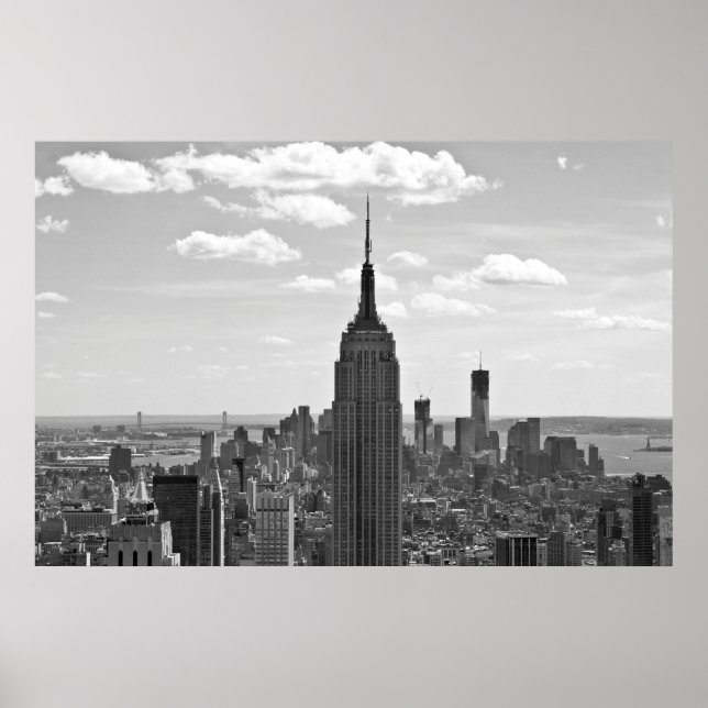 Empire State Building Black and White poster (Frente)