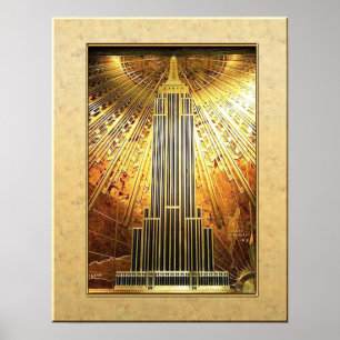 Empire State Building Poster (Deco)