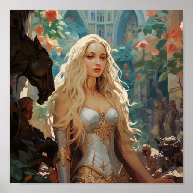 Empoderando a Poster do guerreiro feminino | Fem M (Frente)