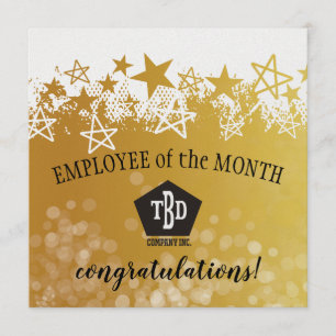 Empregado do ouro do falso do cartão do prêmio do