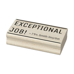 "EMPREGO EXCEPCIONAL!" + Carimbo de borracha do ed