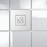 Empresa com marca de logotipo comercial personaliz<br><div class="desc">Design seu azulejo cerâmico personalizado com este modelo editável,  com logotipo quadrado. Adicione facilmente seu logotipo clicando na opção "personalizar".</div>
