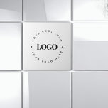 Empresa com marca de logotipo comercial personaliz<br><div class="desc">Design seu azulejo cerâmico personalizado com este modelo editável,  com o logotipo circular redondo. Adicione facilmente seu logotipo clicando na opção "personalizar".</div>