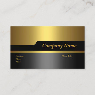 Empresa de Cartão de Visita Elegante Preto Dourado