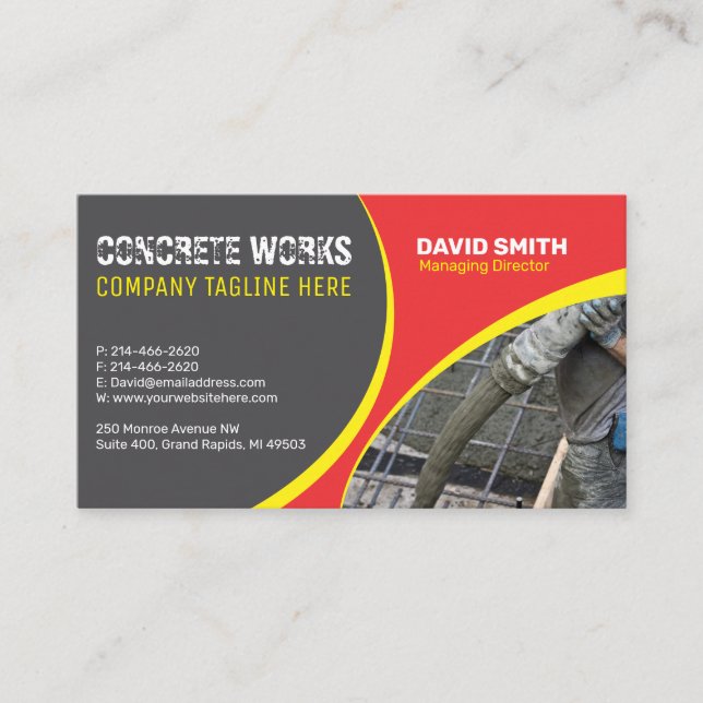 Empresa de construção Cartão de visita (Frente)